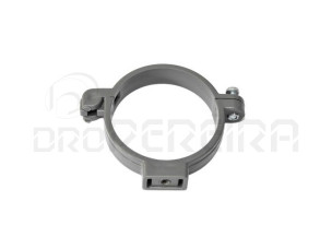 ABRAÇADEIRA PVC CINZA C/PORCA M6 75mm