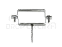 ABRAÇADEIRA C/ESPIGÃO RECTANGULAR INOX 80x40mm