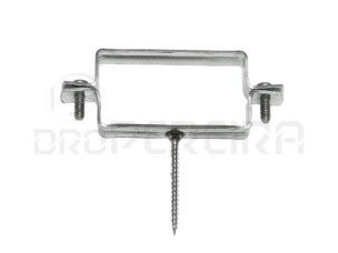 ABRAÇADEIRA C/ESPIGÃO RECTANGULAR INOX 80x40mm
