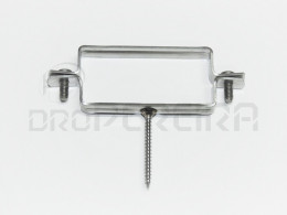 ABRAÇADEIRA C/ESPIGÃO RECTANGULAR INOX 80x40mm