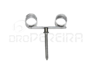 ABRAÇADEIRA P/TUBO INOX DUPLA 22mm