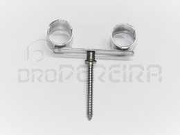 ABRAÇADEIRA P/TUBO INOX DUPLA 15mm