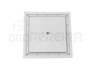 ARO C/TAMPA REBAIXADA PVC SIMPLES CINZA 40x40