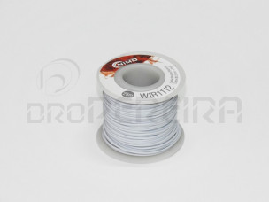 BOBINE FIO RIGIDO 0.5mm BRANCO (25m)