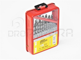BROCA HSS RECTIFICADA JOGO 19PEÇAS 1-10mm MACFER