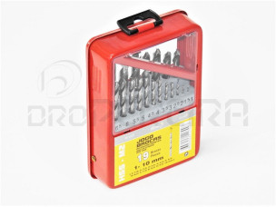 BROCA HSS RECTIFICADA JOGO 19PEÇAS 1-10mm MACFER