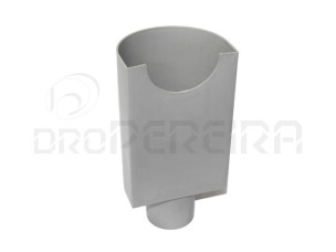 CAPITEL PVC SEMI CIRCULAR CINZA  90mm
