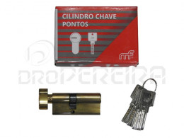 CILINDRO CHAVE PONTOS C/MOLA 30x40mm DOURADO SCY70-NB MF