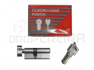 CILINDRO CHAVE PONTOS C/MOLA 30x40mm NIQUEL MATE SCY70WM-NB MF