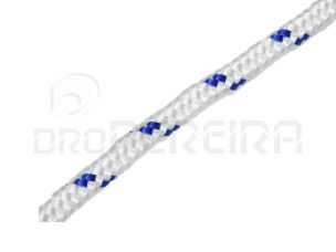 CORDA T/NYLON 16 TRANÇAS BR/AZUL 10mm (m)