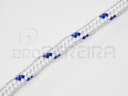 CORDA T/NYLON 16 TRANÇAS BR/AZUL 12mm (m)