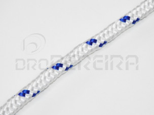 CORDA T/NYLON 16 TRANÇAS BR/AZUL 12mm (m)