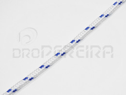 CORDA T/NYLON 16 TRANÇAS BR/AZUL 6mm (m)