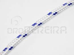 CORDA T/NYLON 16 TRANÇAS BR/AZUL. 8mm (m)