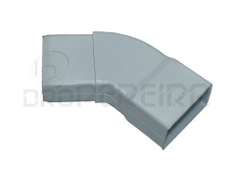 CURVA PVC RECTANGULAR BRANCO IL 45º  80x40