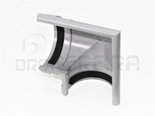 CURVA C/ ANGULO EXTERIOR P/CALEIRA EM PVC CINZA