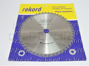 DISCO CORTE MADEIRA PASTILHADO 300x3.2x30mm 48D REKORD