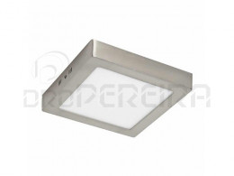 DOWNLIGHT LED QUADRADO NIQUEL SALIENTE 18W 4500K