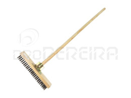 VASSOURA ESTRADA AÇO LATONADO 360mm C/CABO