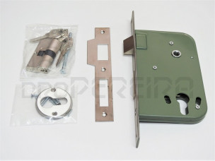 FECHADURA JVAL 725 C/CANHAO 6Cm TESTA INOX FOSCO