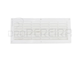 GRELHA VENTILAÇAO PLASTICO 25x10Cm BRANCA