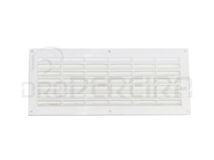 GRELHA VENTILAÇAO PLASTICO 25x10Cm BRANCA