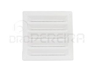 GRELHA VENTILAÇAO PLASTICO 20x20Cm BRANCO