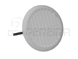 GRELHA VENTILAÇAO PLASTICO REDONDA 12Cm BRANCO