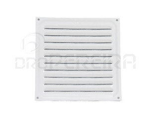 GRELHA VENTILAÇAO ALUMINIO BRANCO C/MOSQUIT. 15x15