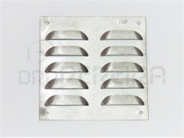 GRELHA VENTILAÇAO INOX PLANO 15x15Cm