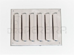 GRELHA VENTILAÇAO INOX C/BEIRA 20x15Cm