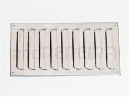 GRELHA VENTILAÇAO INOX C/BEIRA 30x15Cm