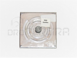 GRELHA VENTILAÇAO INOX C/BEIRA REGULADOR 12x12Cm