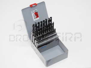 JOGO BROCAS HSS RETIFICADAS DIN338 1-13mm 49PÇS 1145 HEPYC