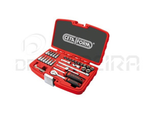 CHAVE CAIXA 1/4" HEXAGONAL 35 PEÇAS C00-35 CETA FORM
