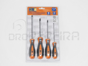 JOGO CHAVES FENDA+PHILIPS 4 PEÇAS 170449 HR