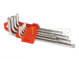 JOGO CHAVES TORX EM L FURADAS LONGAS T10-T50  WLHR-123L MACFER