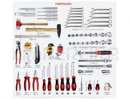 JOGO FERRAMENTAS P/MECÂNICOS 78 PEÇAS A50M-78A25 CETA FORM
