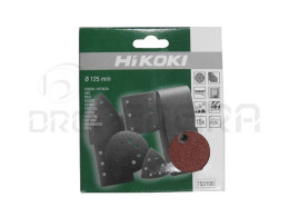 KIT DISCOS VELCRO 125mm P60/P80/P120 15PÇS 753100 HIKOKI