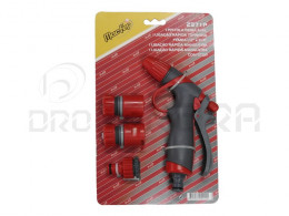 KIT PISTOLA REGULAVEL PLASTICO C/ACESSORIOS 2371P MACFER