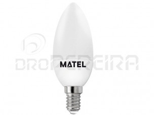 LAMPADA LED CHAMA E14 3W BRANCA MATEL