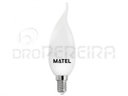LAMPADA LED CHAMA TORCIDA  E14 5W BRANCA MATEL