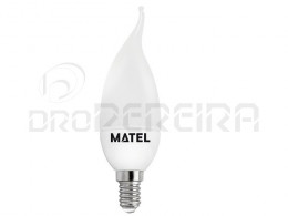 LAMPADA LED CHAMA TORCIDA  E14 5W AMARELA MATEL