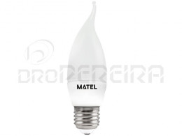 LAMPADA LED CHAMA TORCIDA  E27 6W AMARELA MATEL