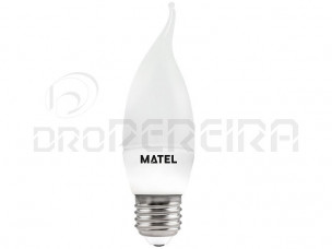 LAMPADA LED CHAMA TORCIDA  E27 6W AMARELA MATEL