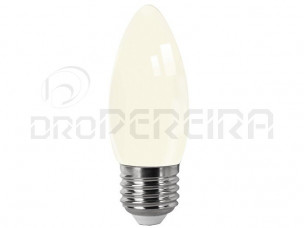 LAMPADA LED FILAMENTO CHAMA E27 2W AMARELA MATEL