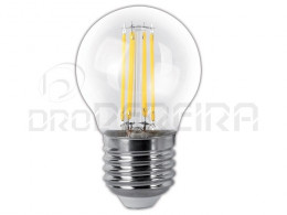 LAMPADA LED FILAMENTO E27 G45 4W AMARELA MATEL