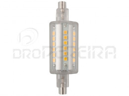 LAMPADA LED R7S 360º 78mm 6W AMARELA MATEL