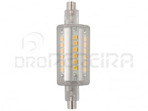 LAMPADA LED R7S 360º 78mm 6W AMARELA MATEL