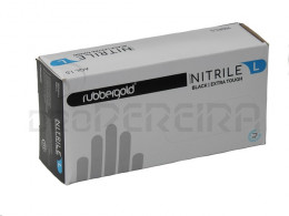 LUVAS DESCARTAVEIS NITRILO PRETO TAM.L  100Un.